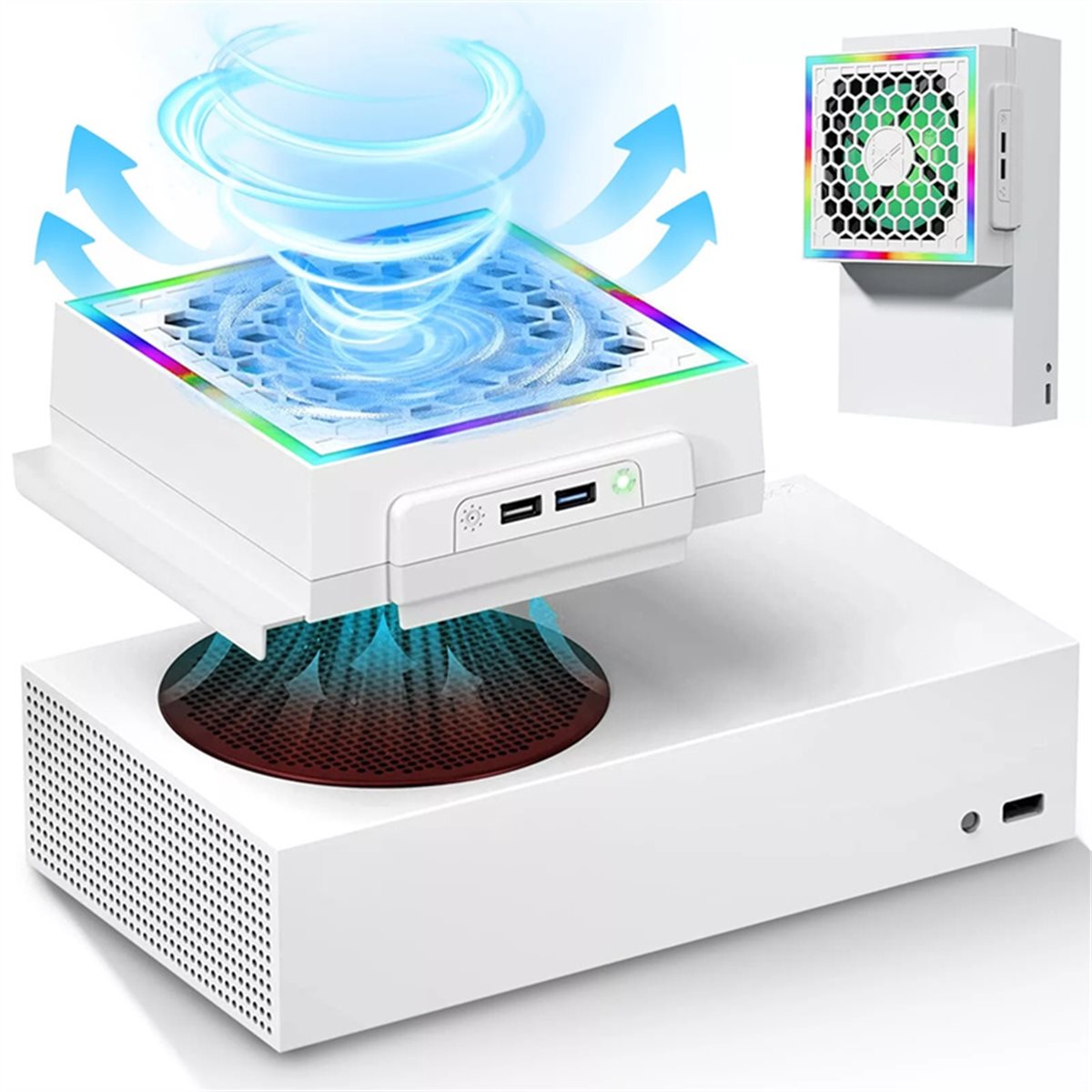 Gaming Console Xbox Series S - [ABJZ] ventilateur de refroidissement LED lumière