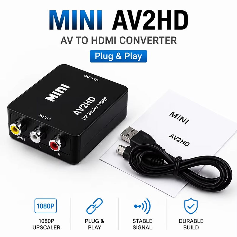 Gaming Console Box - Boîtier convertisseur HDTV RCA AV CVBS