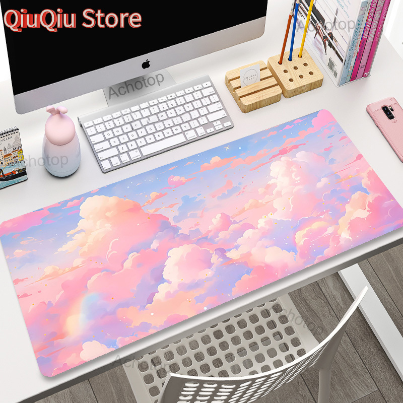 Gaming Console Cloud - Tapis de souris nuages roses tapis