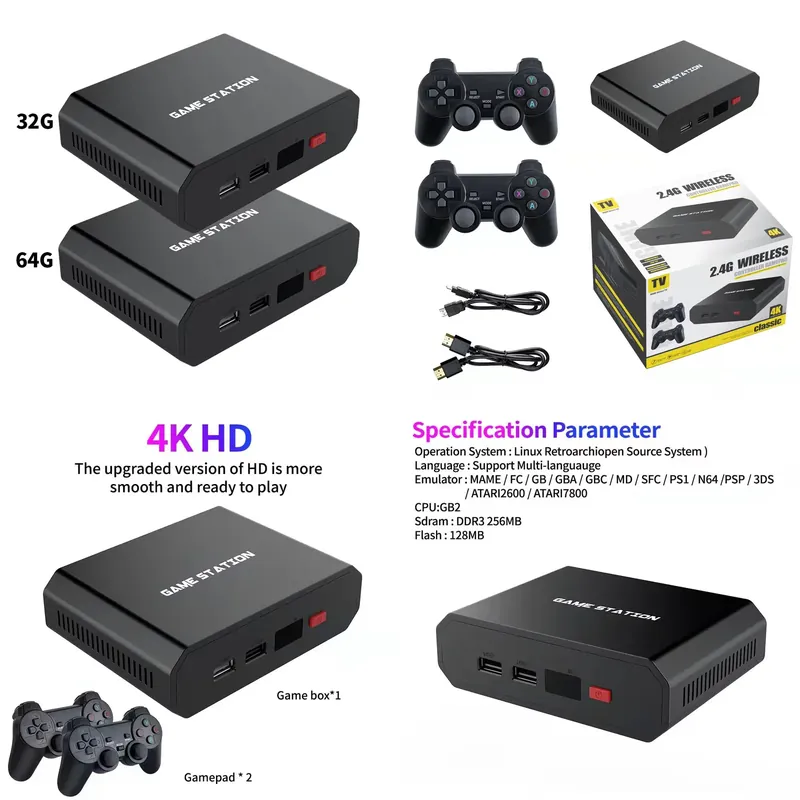 Gaming Console With Games - Console de Jeu Vidéo HD M8plus