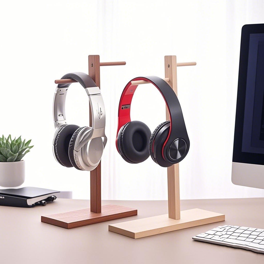 Support d'écouteurs en bois, p - Gaming Console Room avis et prix