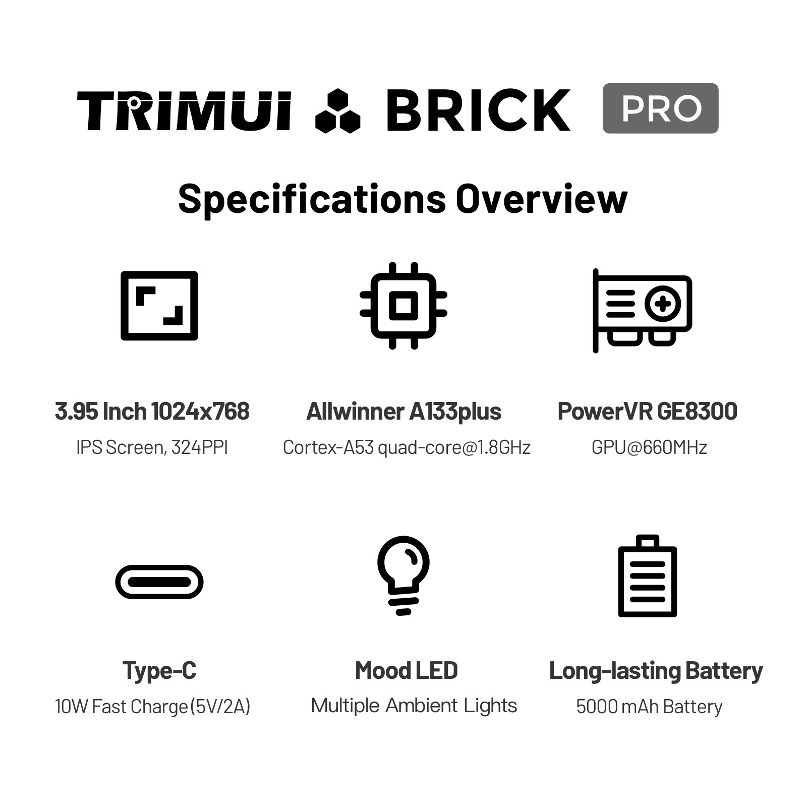TRIMUI BRICK PRO Console de je - Gaming Console Under 5000 avis et prix