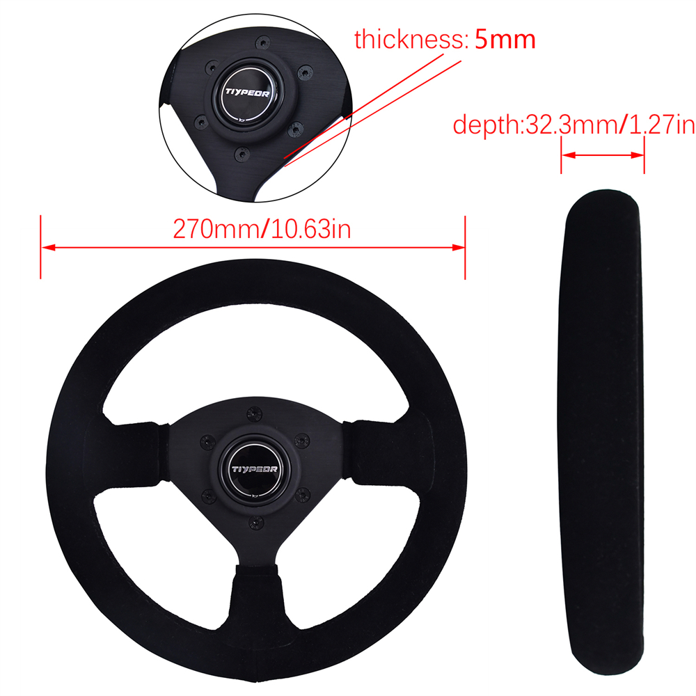 Volant de sport TIYPEOR 270 mm - Steering Wheel Gaming avis et prix